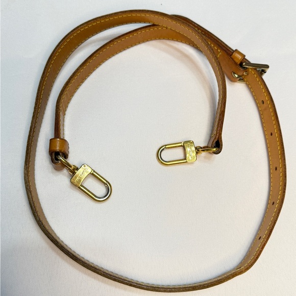 Louis Vuitton Tan Leather Strap with Gold Clasps - Picture 1 of 6